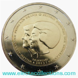 Hollande - 2 Euro, la Abdication de la Reine Béatrix, 2013